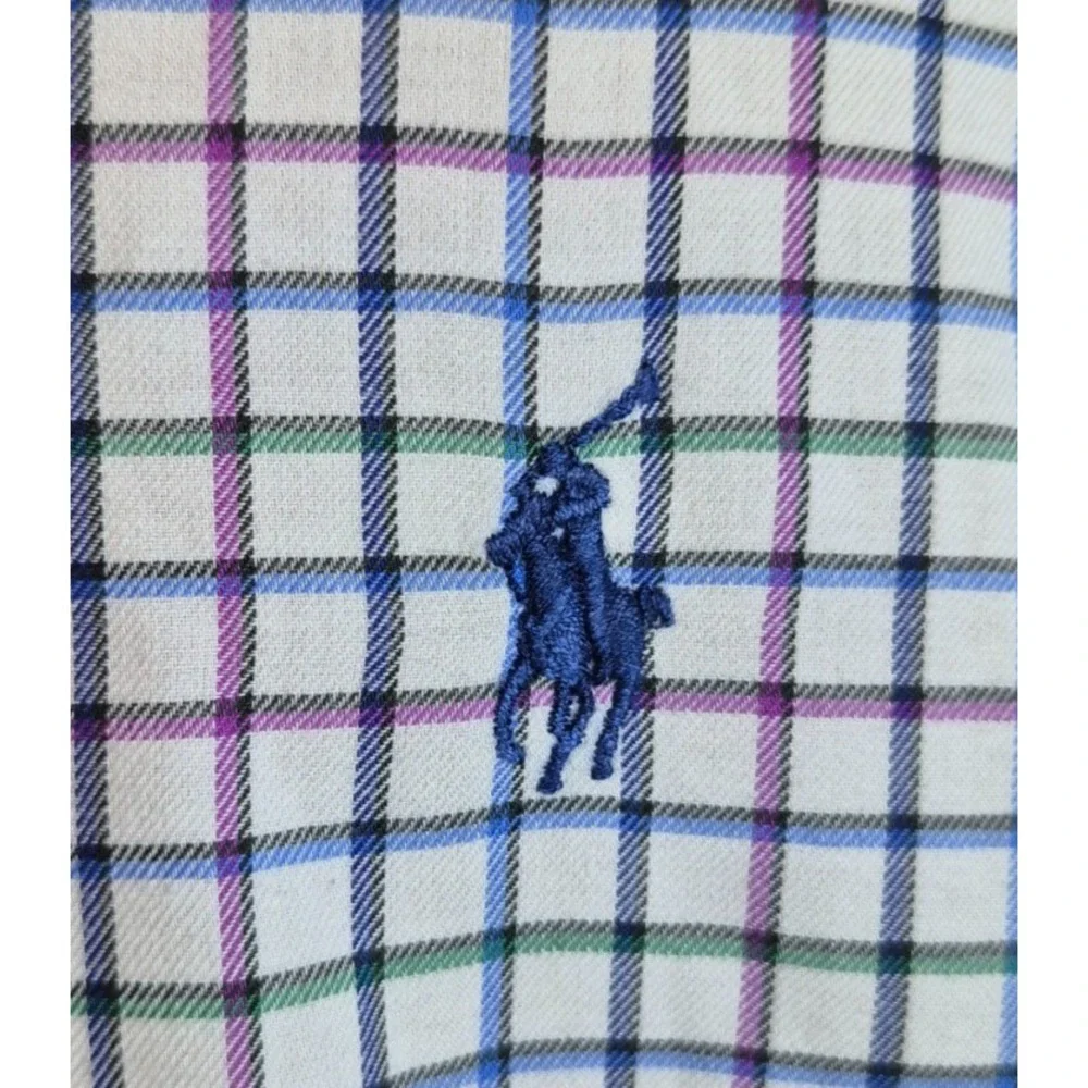 Polo Ralph Lauren Mens Button-Up Dress Shirt 2XLT Multicolored Check